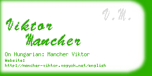 viktor mancher business card